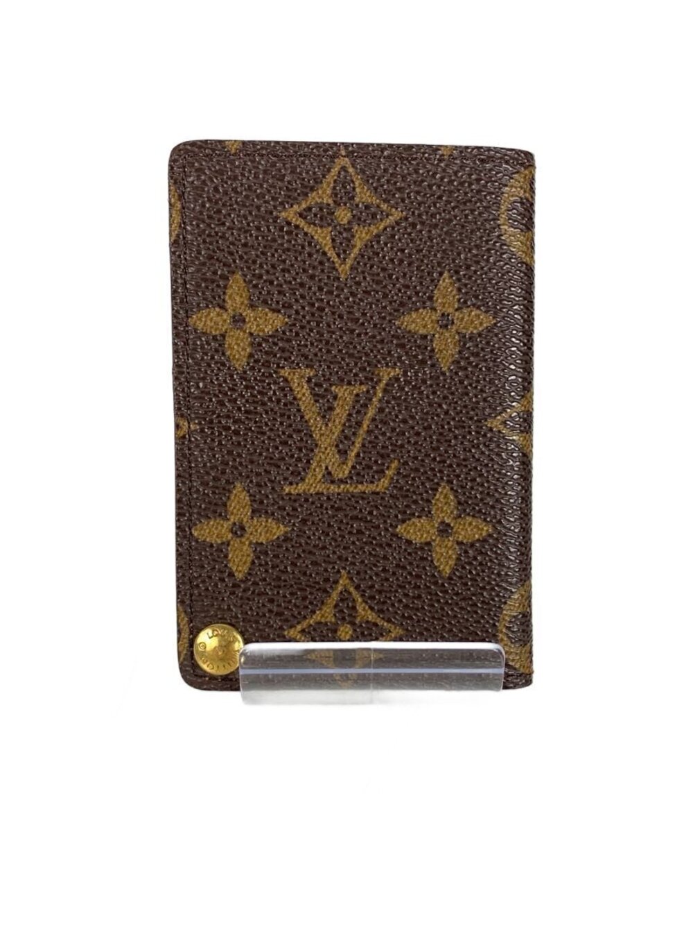 LOUIS VUITTON Porte Wallet Cartes Credit Pression Monogram Canvas Brown All over
